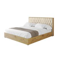 POLSTERBETT mit Bettkasten und Lattenrost, Boxbett ohne Matratze - ENZO5 180x200 Beige - Ecru, Holzwerkstoff/Textil (180/200cm) - ALTDECOR