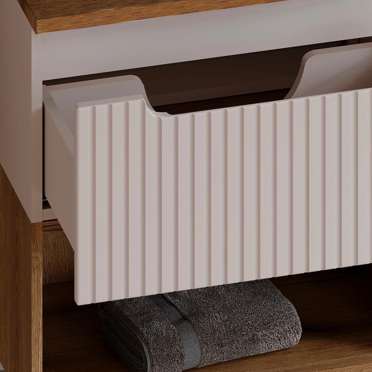 WASCHTISCHUNTERSCHRANK 120.4cm Riva Kaschmir - Beige, Holzwerkstoff (120.4/60/40cm) - Petits-meubles