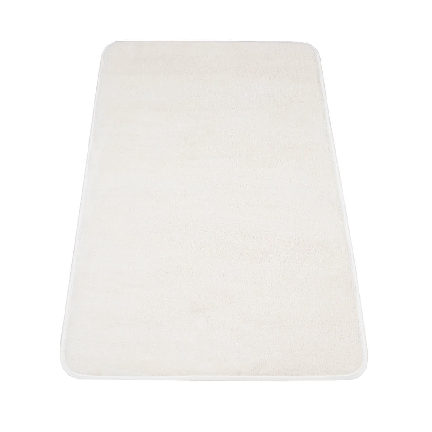 FLACHWEBTEPPICH Waschbar handgewebt, einfarbig, Creme, 50 x 80 cm - Creme, Textil (80/50cm) - KADIMA DESIGN