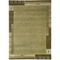 HANDKNÜPFTEPPICH Kailash 40x60 cm - Grün, Textil (40/60cm) - THEKO