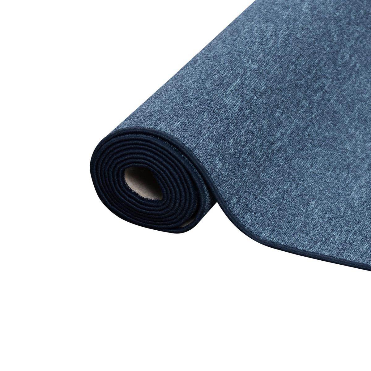 FEINSCHLINGEN VELOUR LÄUFER TEPPICH STRONG - Dunkelblau, Textil (100/300cm) - Snapstyle