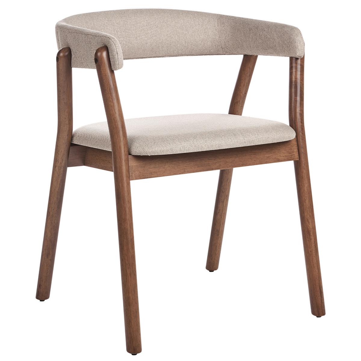 ESSZIMMERSTUHL 2er-Set Beige Mylo - Beige/Braun, Textil (58/77/56cm) - Beliani