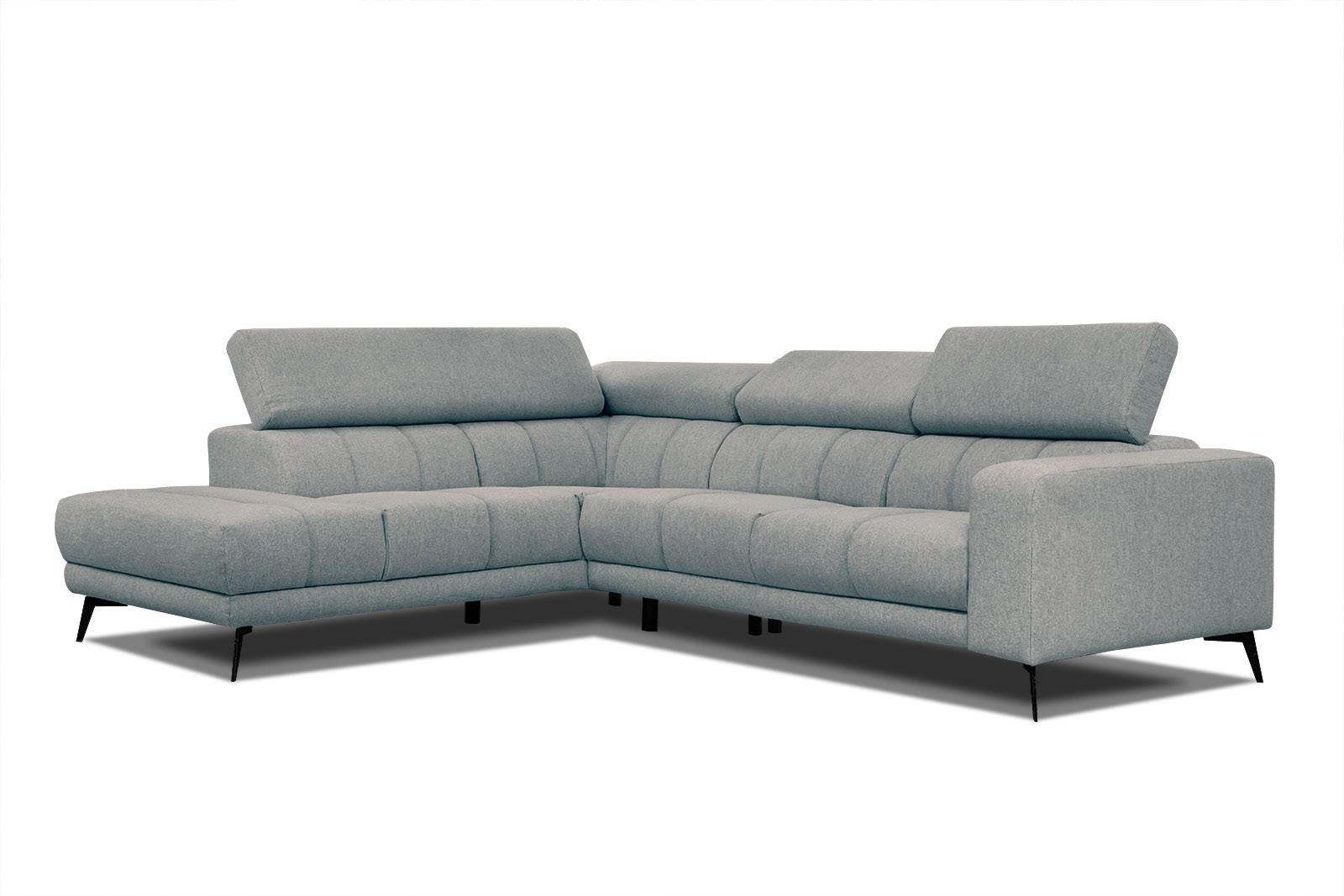 ECKSOFA MORELLO 5-Sitzer, mintgrün - Schwarz/Mintgrün, Holzwerkstoff/Textil (158/269cm) - Wozimo