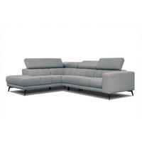 ECKSOFA MORELLO 5-Sitzer, mintgrün - Schwarz/Mintgrün, Holzwerkstoff/Textil (158/269cm) - Wozimo
