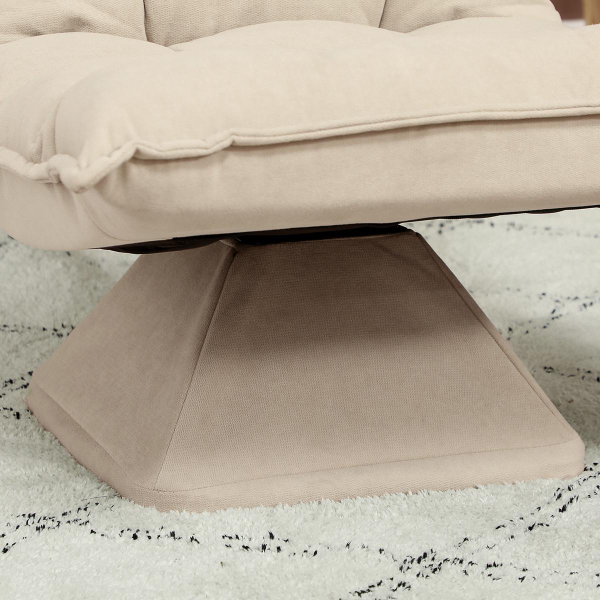 RELAXSESSEL Stahl, Leinenimitat, Beige - Beige, Metall (70/95/62cm) - HOMCOM