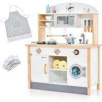 KINDERKÜCHE Weiß - Weiß, Holz (79/98/35cm) - COSTWAY