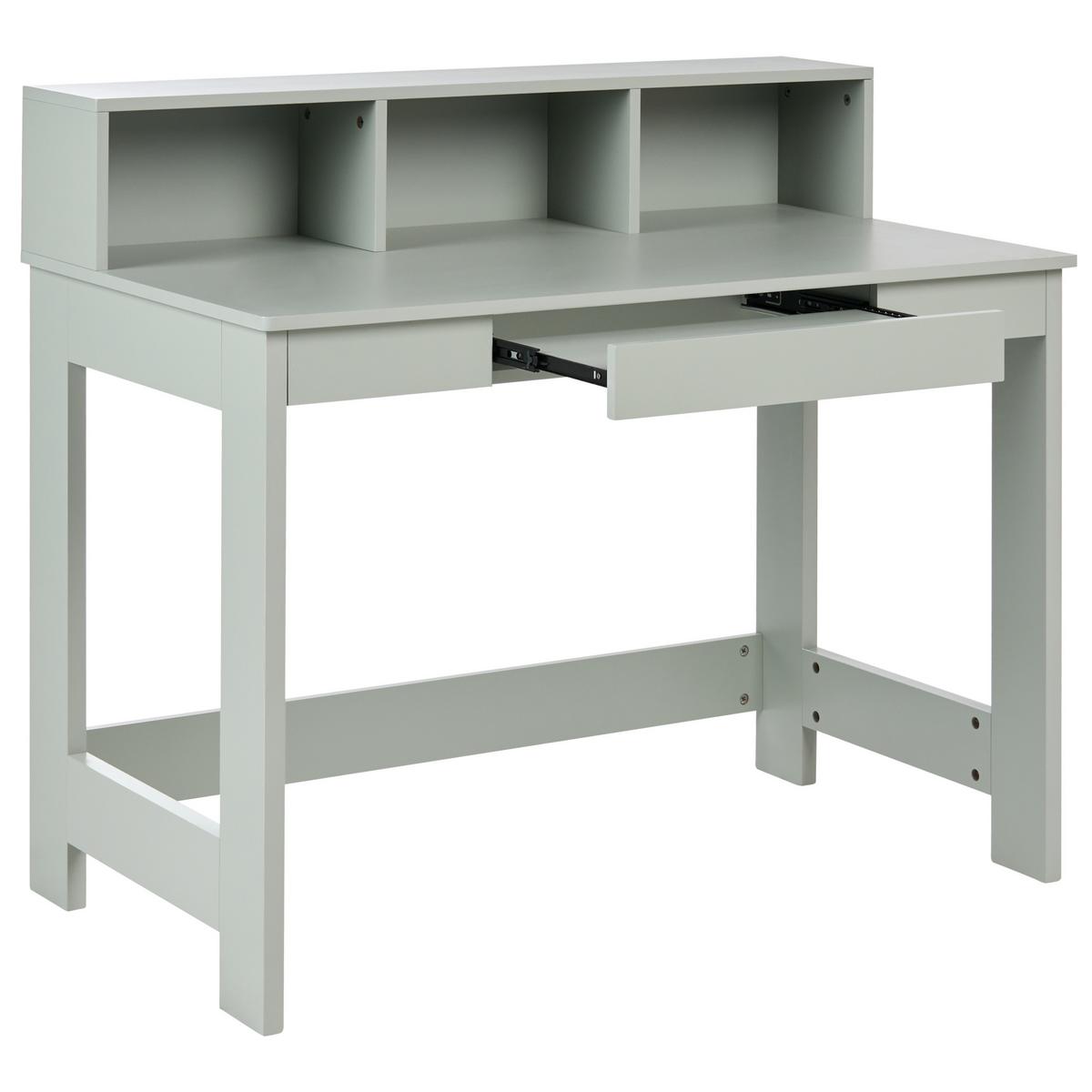 SCHREIBTISCH Hellgrün 111/60 cm Alvar - Hellgrün, Holzwerkstoff (60/111/96cm) - Beliani