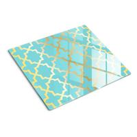 GLASPLATTE 60x52 cm Arabisches Muster - Goldfarben, Glas (60/0.4/52cm) - TULUP