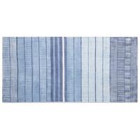 KURZFLOR-TEPPICH Yardere 150/80 cm - Blau, Naturmaterialien (80/150cm) - Beliani