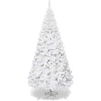 WEIHNACHTSBAUM mit Metallständer 210cm Weiß - Weiß, Metall (210cm) - COSTWAY