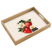 TABLETT Erdbeeren - Gänseblümchen - Zitat - Sterne 40x30 cm - Multicolor, Holz (40/5/5cm) - OnlyWow