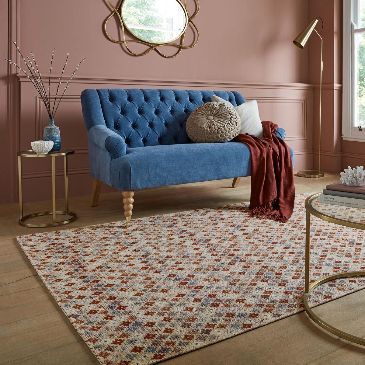 TEPPICH COQUET, mit Kreuz Muster, Rot-Bunt, 200 x 290 cm - Rot, Textil (290/200cm) - KADIMA DESIGN