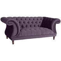 CHESTERFIELD Sofa 2-Sitzer Kaylin Samtvelours purple - Lila, Kunststoff (200/80/100cm) - 58aufmkessel