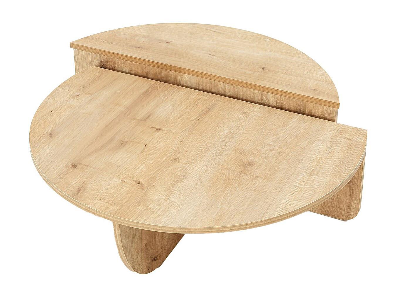 COUCHTISCH - 90 cm x 60 cm - Holz, Platte - Naturfarben Hell - ALOEVA - Naturfarben, Holz (60/90/30cm) - Vente-Unique
