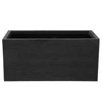 BLUMENTOPF Schwarz Myra - Schwarz, Naturmaterialien (38cm) - Beliani