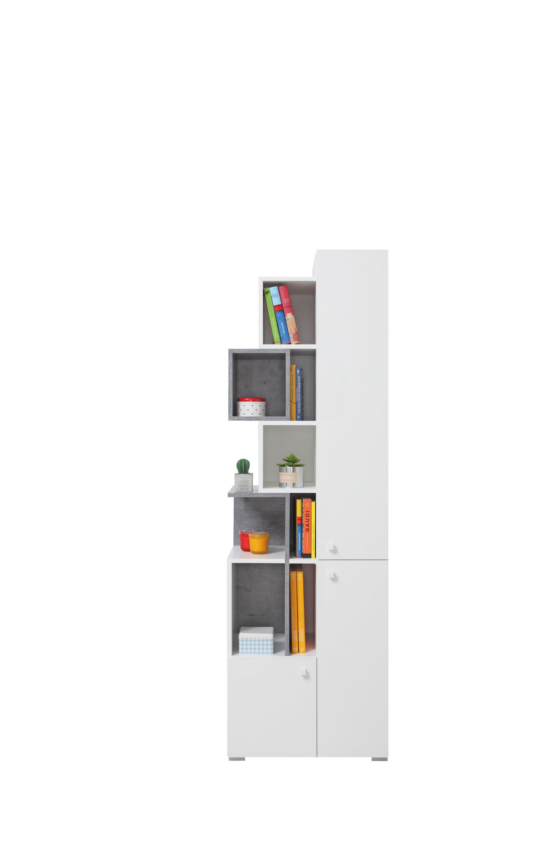 BÜCHERREGAL GALIA 45x40x190 cm, Regal Weiß - Weiß, Holzwerkstoff (45/190/40cm) - MASSENO