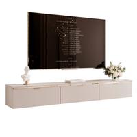 HÄNGENDER TV-Schrank SELIA 200 cm, Kaschmir mit goldener Zierleiste und Griffen, LED-Beleuchtung - Kaschmir, Holzwerkstoff (200/28.5/35cm) - Idohome
