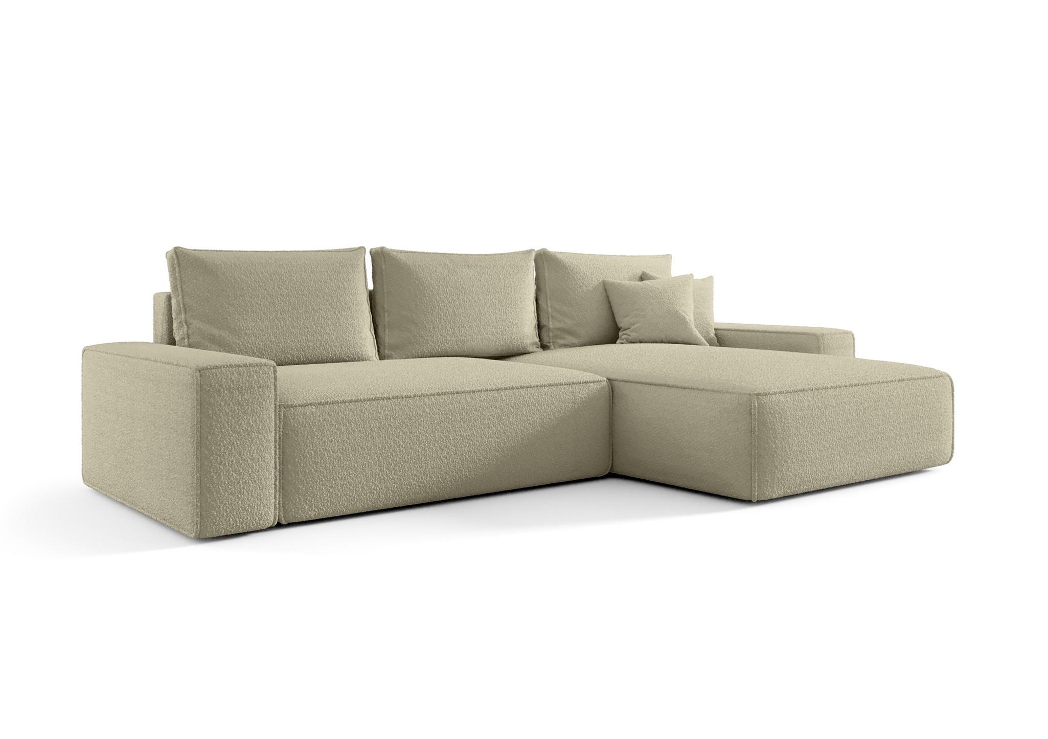 ECKSOFA Walken Mit Schlaffunktion - Hellbraun, Holzwerkstoff/Textil (280/185cm) - Fun Möbel