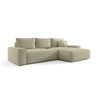ECKSOFA Walken Mit Schlaffunktion - Hellbraun, Holzwerkstoff/Textil (280/185cm) - Fun Möbel