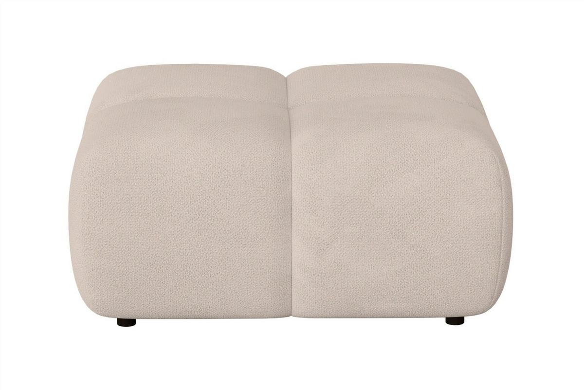 POLSTERHOCKER Vega - Beige, Holzwerkstoff/Textil (90/45/90cm) - Fun Möbel