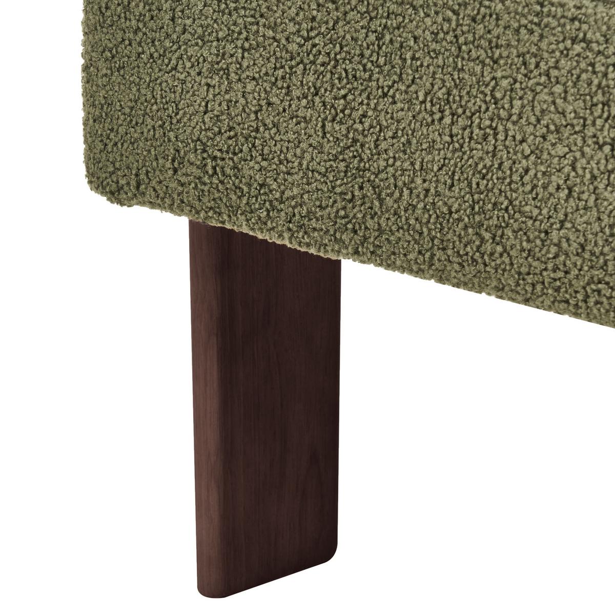 SESSEL Bouclé Grün/Dunkelbraun Ilbro - Braun/Grün, Textil (77/76/68cm) - Beliani