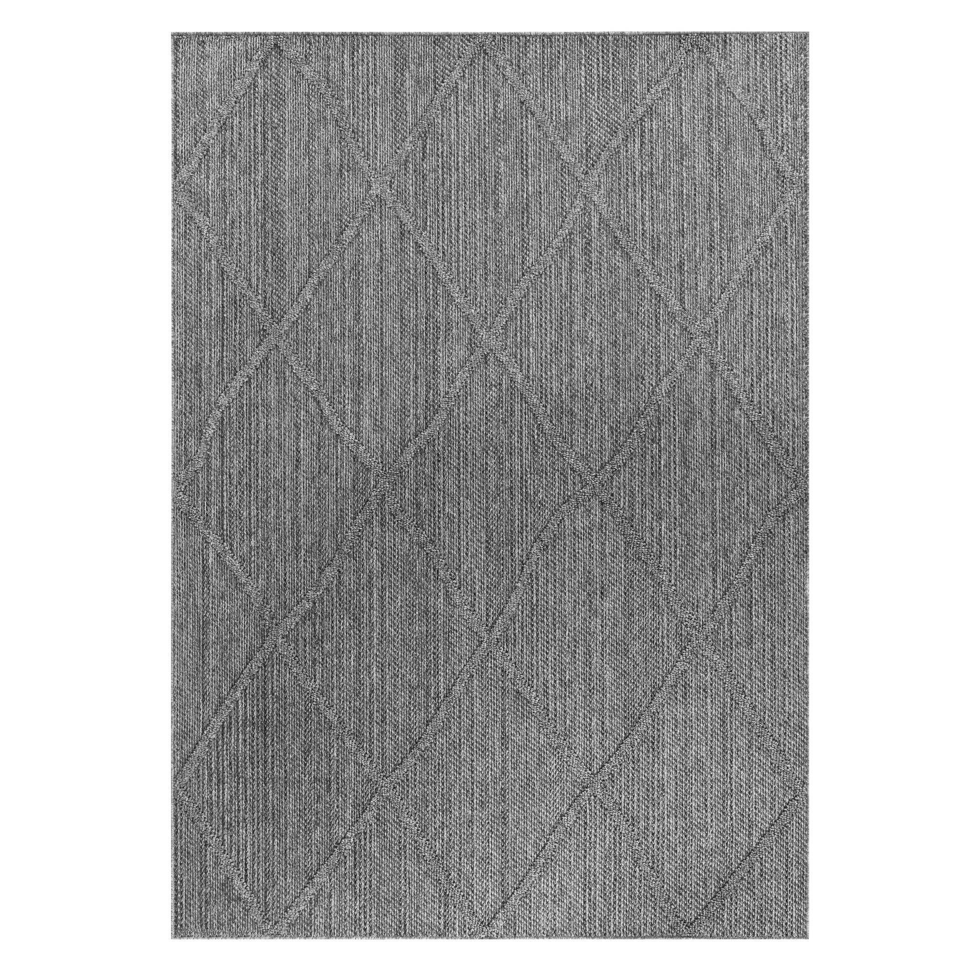 TEPPICH Outdoor IMST in Grau, im Boho-Stil, 200 x 290 cm - Grau, Textil (200/290cm) - KADIMA DESIGN