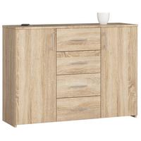 KOMMODE Eiche Sonoma 80/110/35 - Sonoma Eiche, Textil (110/80/35cm) - RAUMHIRSCH FURNITURE