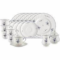 KAFFEESERVICE Vieux Luxembourg weiß-blau 20-tlg. - Blau/Weiß, Keramik (2/2/2cm) - Villeroy & Boch