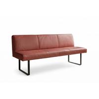 ESSZIMMERBANK ELEEN Rot Leder - Rot, Leder (223/85/69cm) - KAWOLA