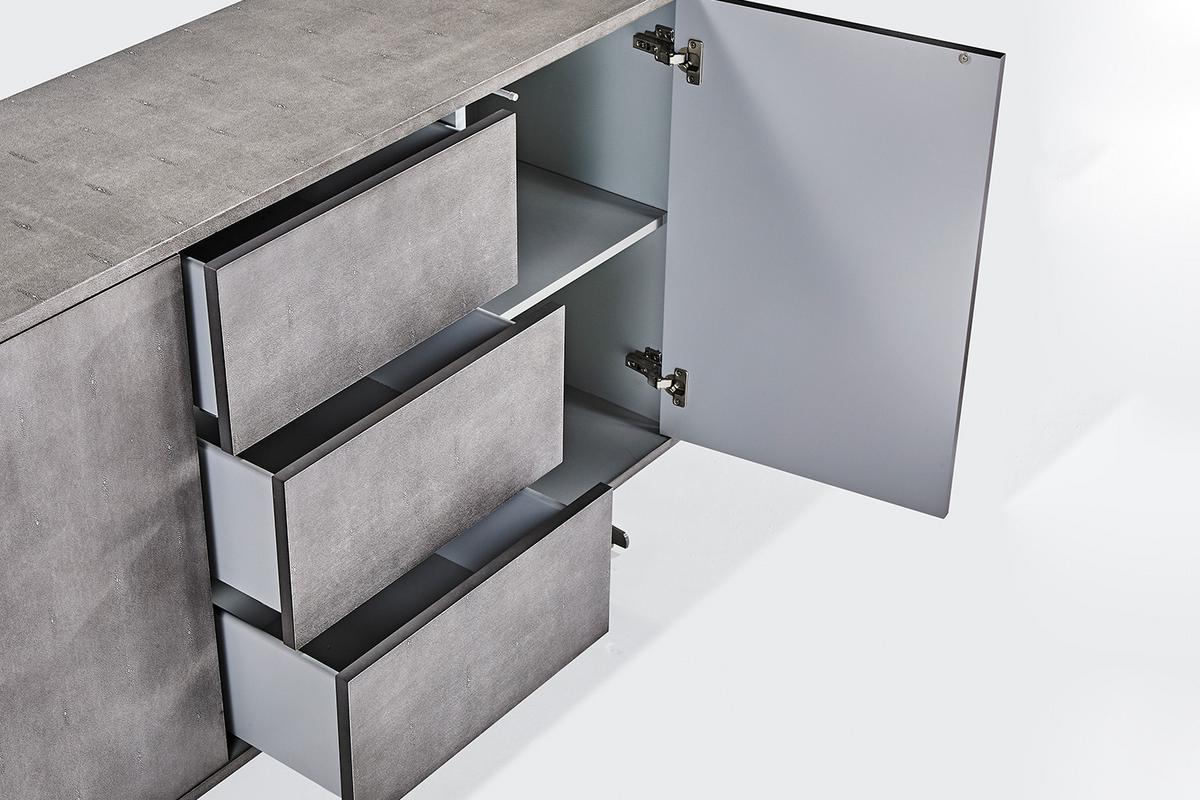 SIDEBOARD GALA Grau Holz - Grau, Holz/Metall (140/85/40cm) - KAWOLA