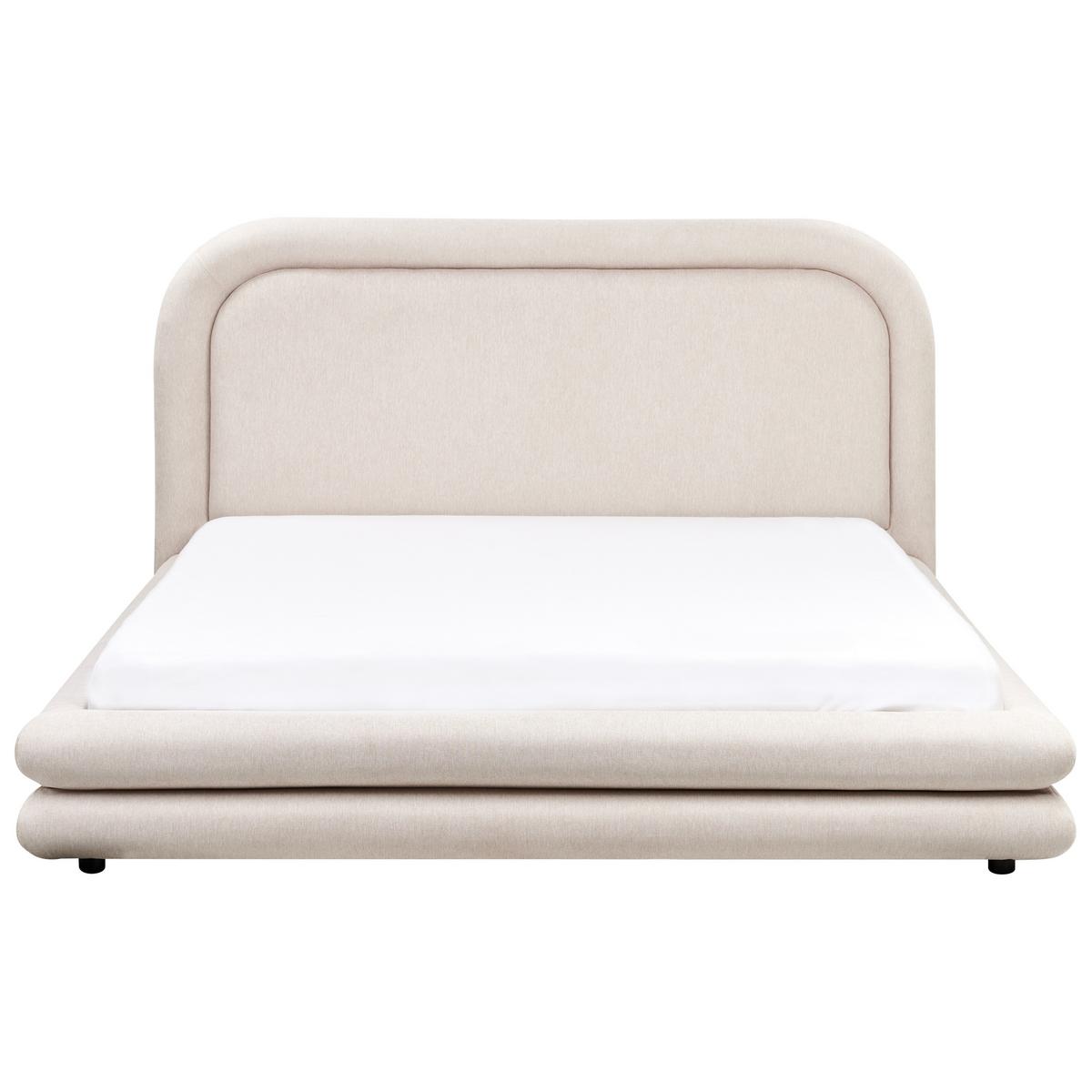 POLSTERBETT mit Lattenrost 160x200 cm Beige Lavardens - Beige, Textil (160/200cm) - Beliani