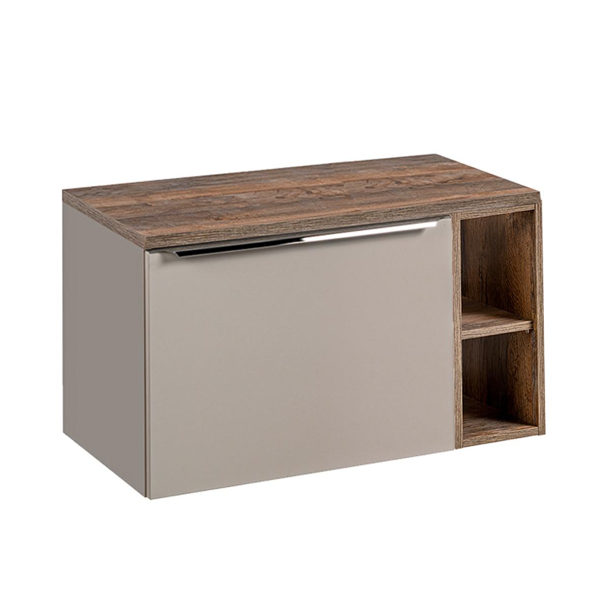 WASCHTISCHUNTERSCHRANK 80cm Éros Taupe - Taupe, Holzwerkstoff (80/48/46cm) - Petits-meubles