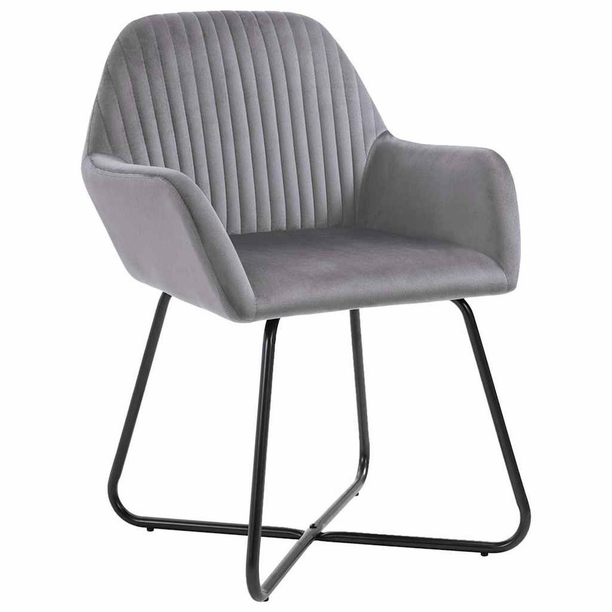 STUHL-SET 2Stk. Weydenbach 61/84/61 cm - Grau, Metall (61/84/61cm) - ZMH