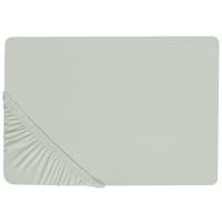 SPANNBETTLAKEN 140/200 cm Baumwolle Hellgrün Janbu - Hellgrün, Textil (140/200cm) - Beliani