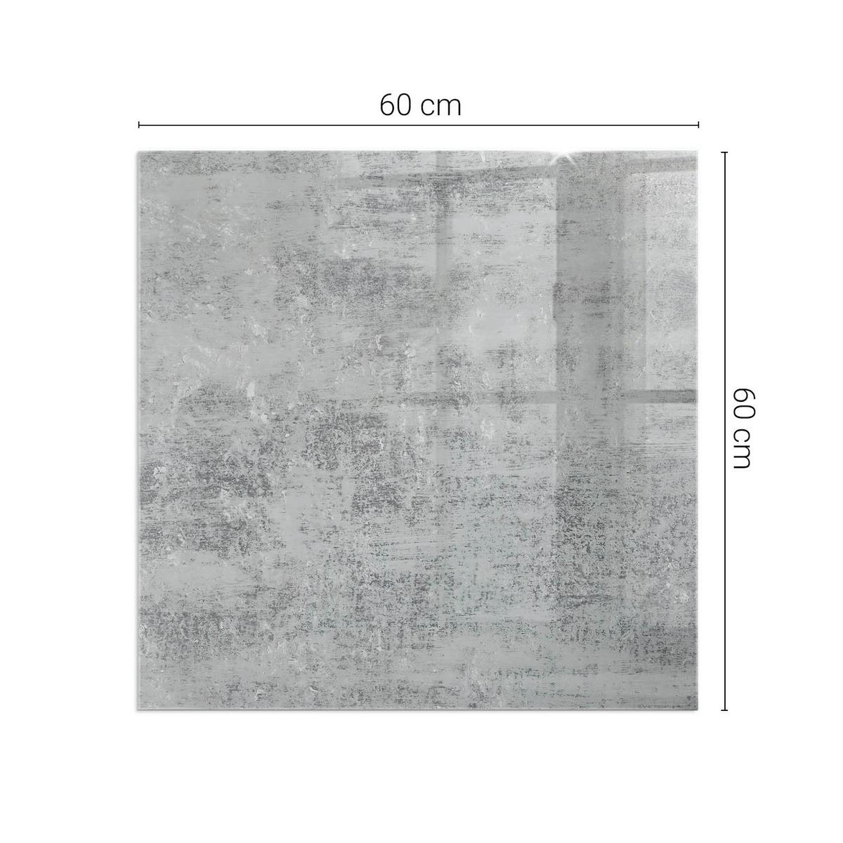 GLASPLATTE für Kamin 60x60 cm - Grau, Glas (60/60/0.4cm) - TULUP