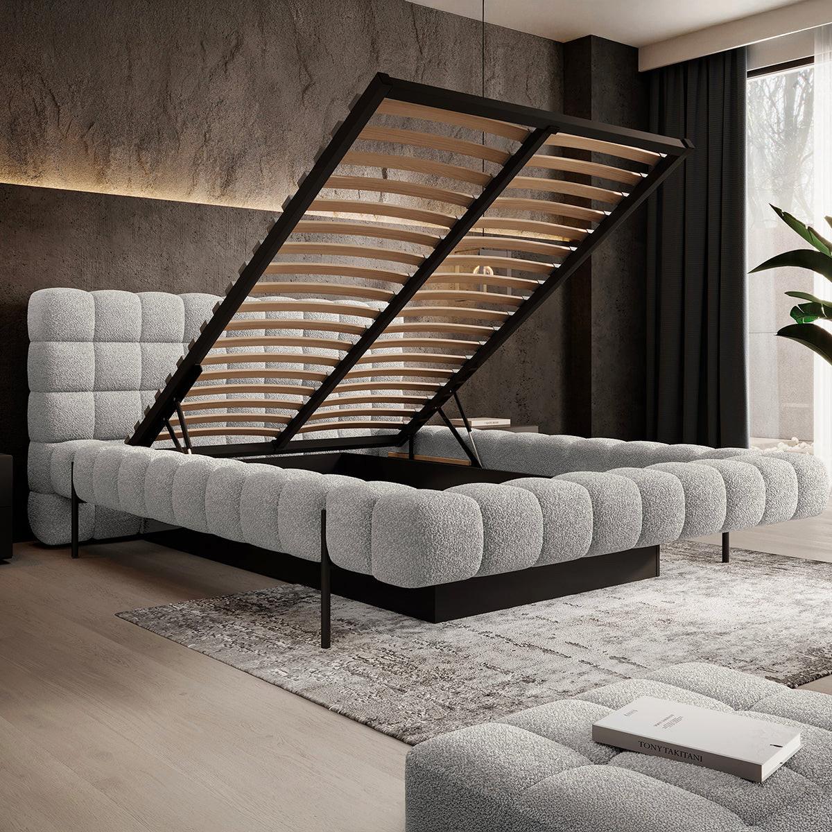 BOXBETT 180/200 Ezio Grau - Grau, Holz (180/200cm) - Petits-meubles