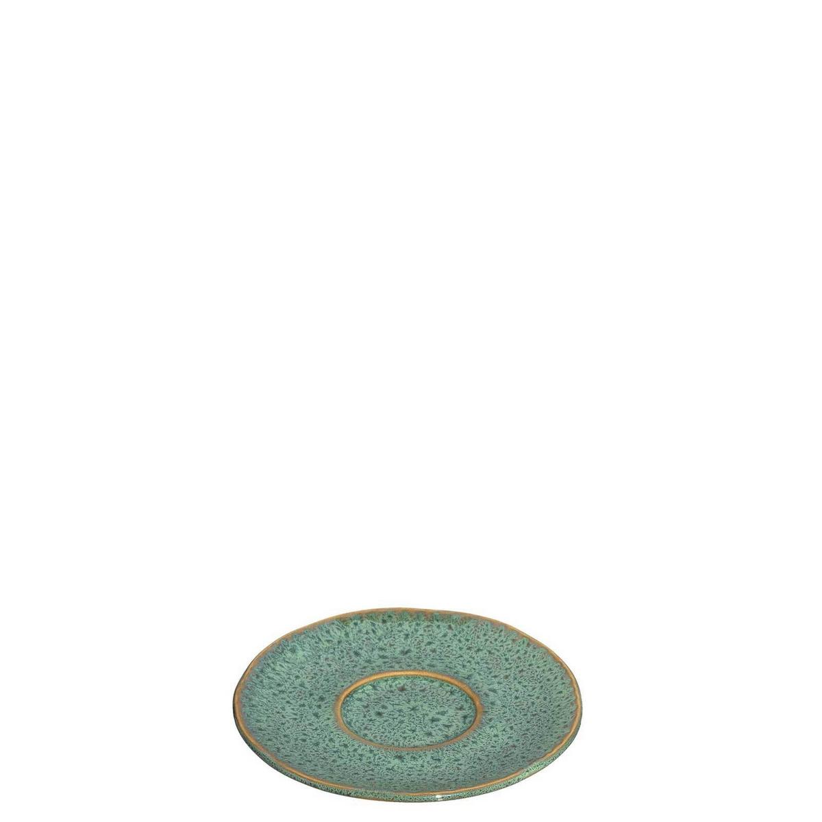 ESPRESSOUNTERTASSEN Matera grün ø 11.0 cm 4er Set - Grün, Keramik (11cm) - Leonardo Living