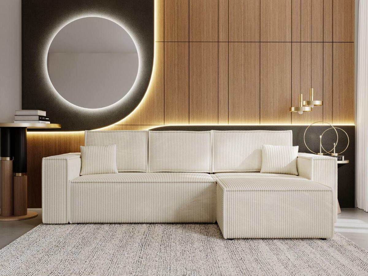 ECKSOFA Prato XL Beige - Beige/Schwarz, Holz/Kunststoff (280/170cm) - Graingold