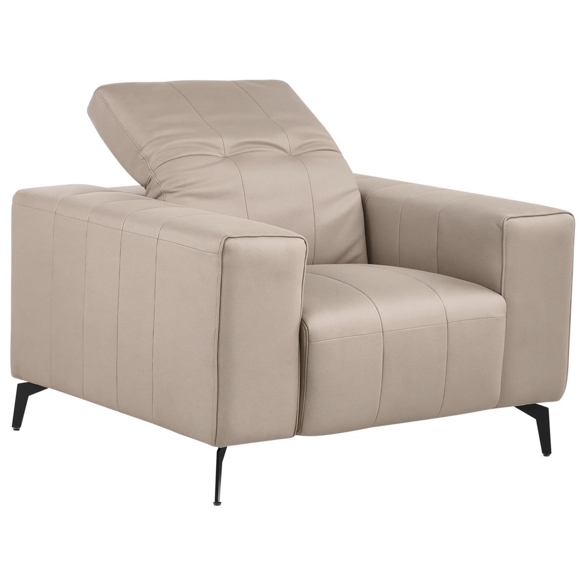 SESSEL Stoff Taupe Ommel - Taupe, Textil (110/80/102cm) - Beliani