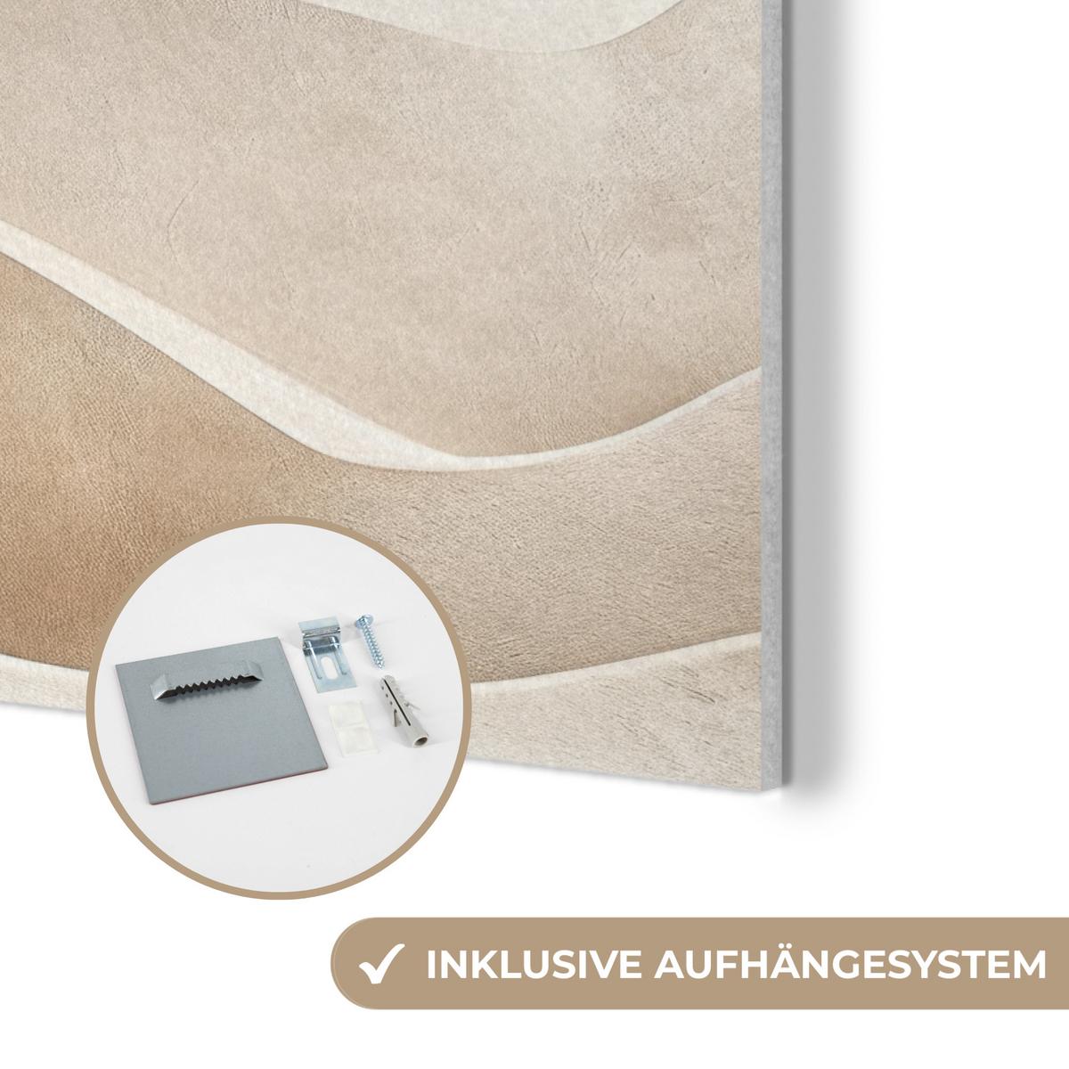 AKUSTIKBILD Beige - Natur - Abstrakt - Modern Wanddeko 70x50 cm - Beige, Kunststoff (70/50/0.9cm) - MuchoWow