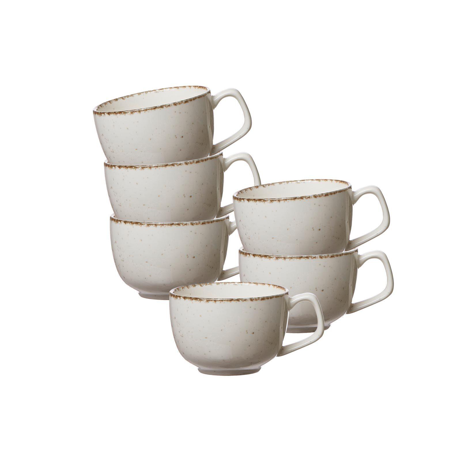 KAFFEETASSEN Casa beige 200 ml 6er Set - Beige, Keramik (0.2L) - Ritzenhoff Breker