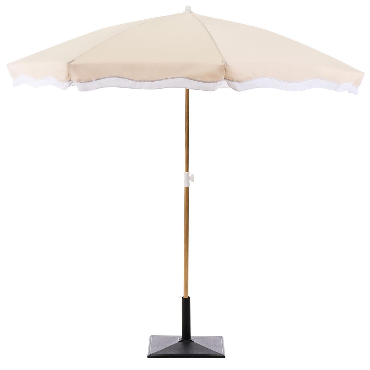 MARKTSCHIRM 232 cm Beige Sestriere - Hellbraun/Beige, Textil (232/232cm) - Beliani