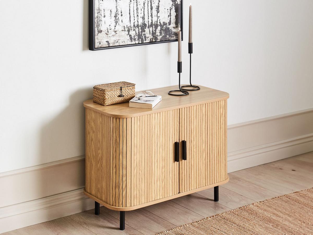 SCHRANK Braun Bradley - Braun, Holzwerkstoff (80/60/40cm) - Beliani