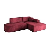 ECKSOFA Ottomane Rechts IREA-L1-v3 - 232x165x77 cm Bordeauxrot - Bordeaux, Holzwerkstoff/Textil (232/165cm) - ALTDECOR