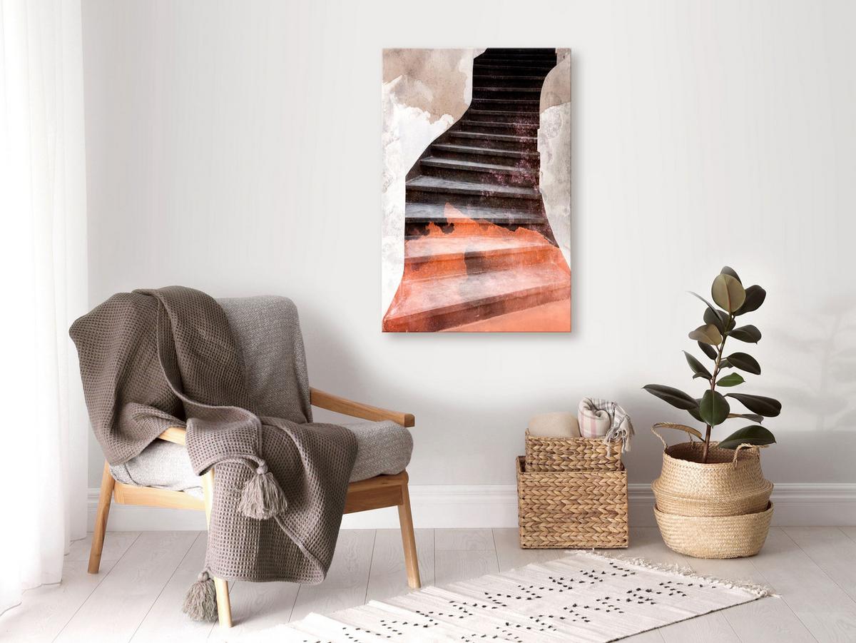 KUNSTDRUCK Schwarz 80/120 cm - Schwarz/Grau, Textil (80/120cm) - KUNSTLOFT