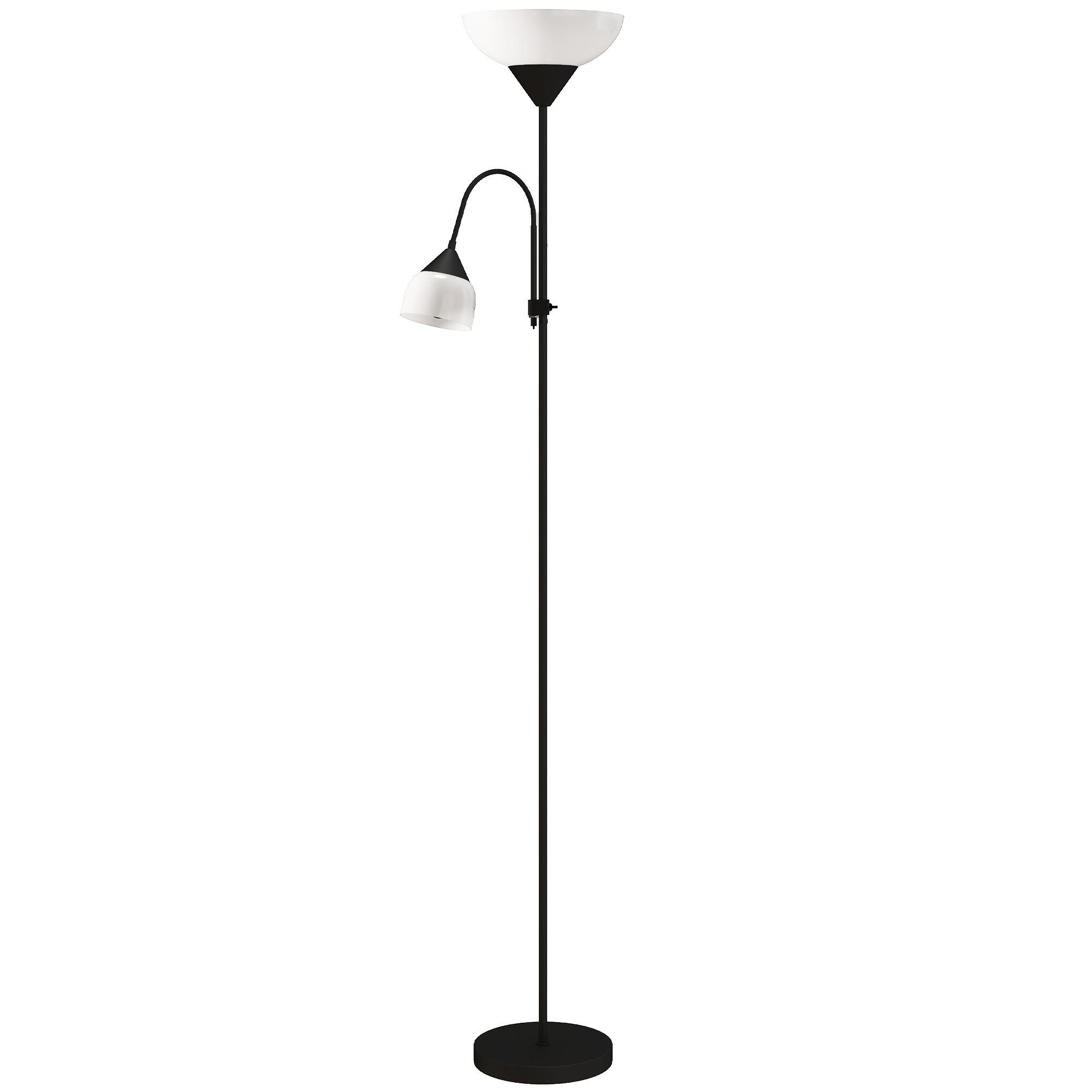 STEHLAMPE aus Metall & Kunststoff Schwarz - Schwarz, Metall (28/28/179.5cm) - HOMCOM