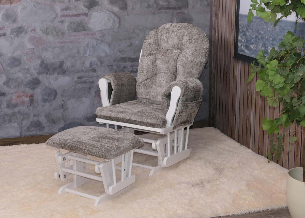 RELAXSESSEL Hellgrau, Weiß - Hellgrau/Weiß, Textil (75/100/71cm) - MCW