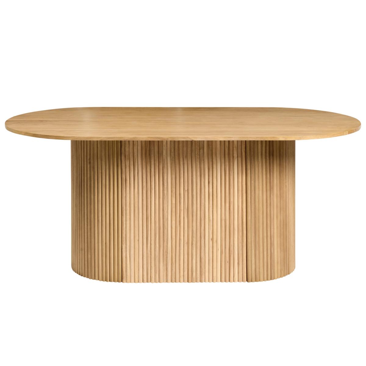 ESSTISCH Helle Eiche 90/180 cm Lunnin - Hellbraun, Holzwerkstoff (90/180/75cm) - Beliani