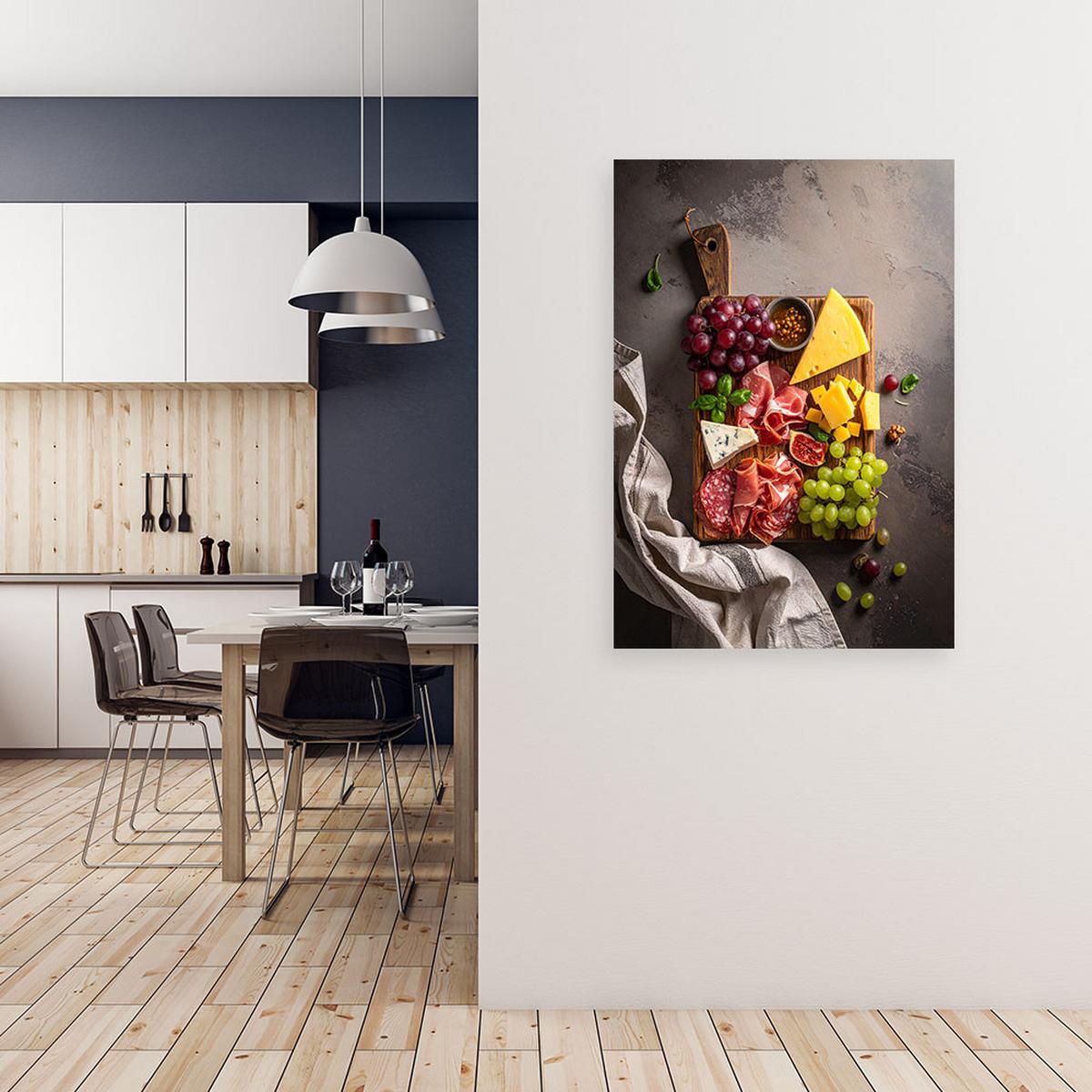 LEINWANDBILD Essen & Trinken 70x100cm - Multicolor, Textil (70/100cm) - Feeby