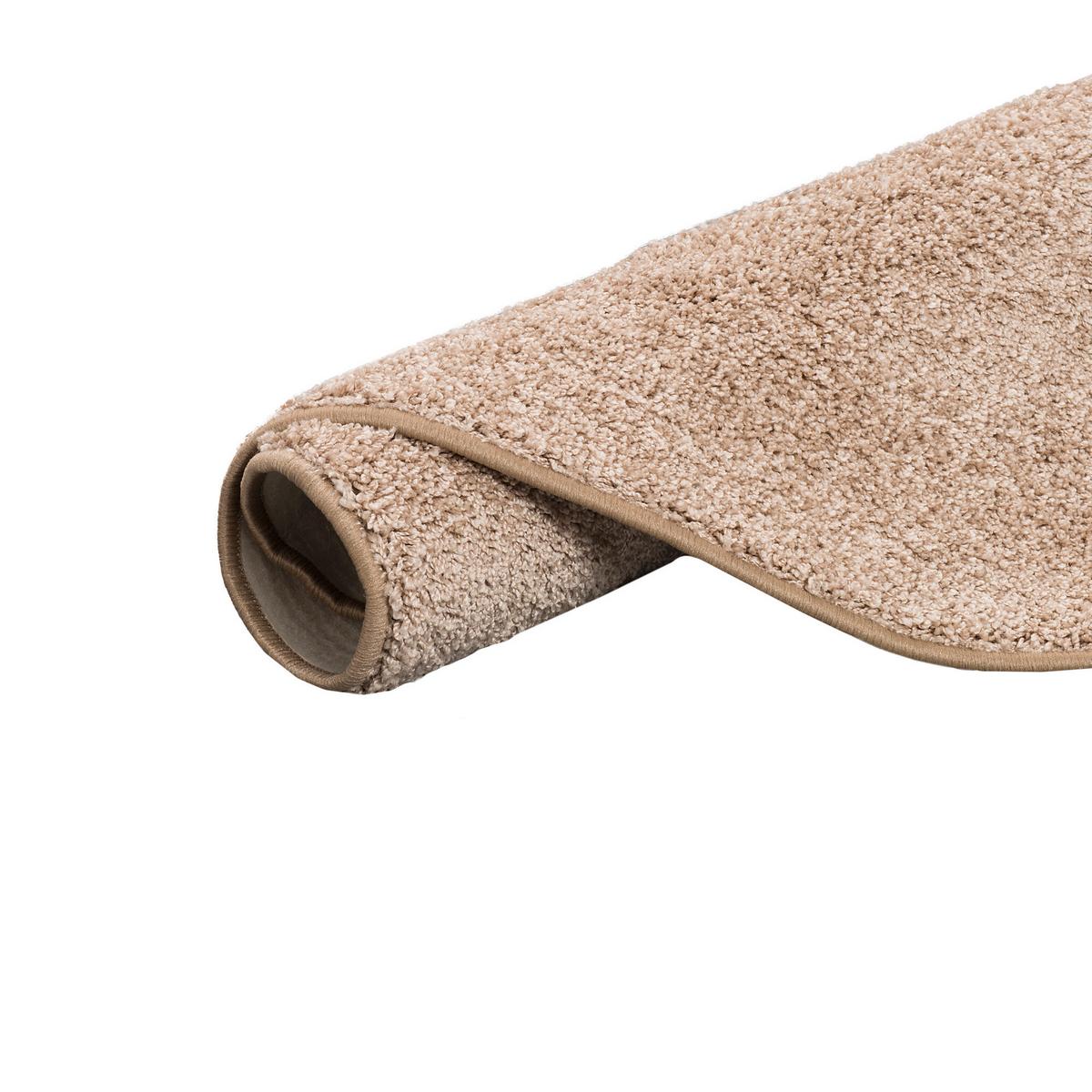 HOCHFLOR VELOURS TEPPICH MONA RUND - Naturfarben, Textil (160/160cm) - Snapstyle